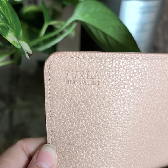 Furla Blush Leather Wallet with Gold Buckle - Picture 6 of 11